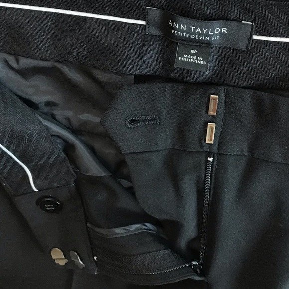 Ann Taylor Devin Black Trouser Dress Pants 8P - Picture 4 of 11